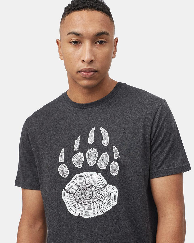 Tentree Bear Claw T-shirt In Meteorite Black Heather-The Trendy Walrus
