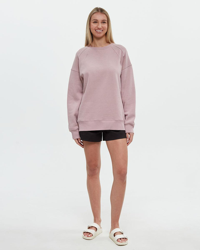 Tentree Bluffs Crewneck In Vintage Mauve-The Trendy Walrus