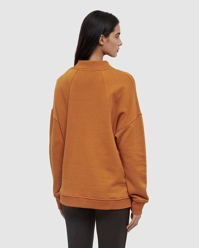 Tentree Brooksby Fleece In Burnt Camel-The Trendy Walrus