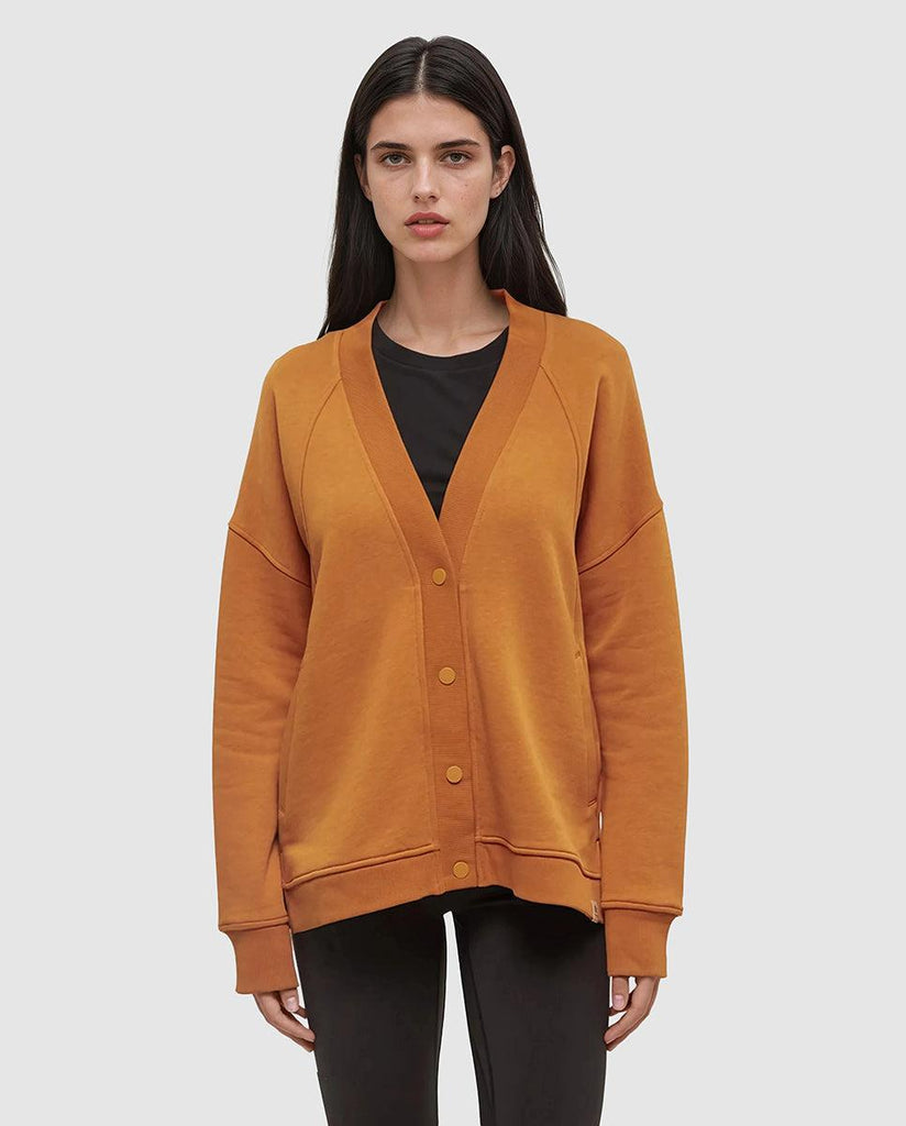 Tentree Brooksby Fleece In Burnt Camel-The Trendy Walrus