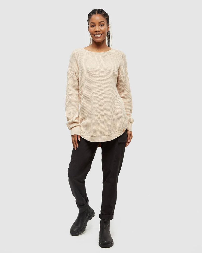 Tentree Broughton Sweater In Warm Oak Heather-The Trendy Walrus