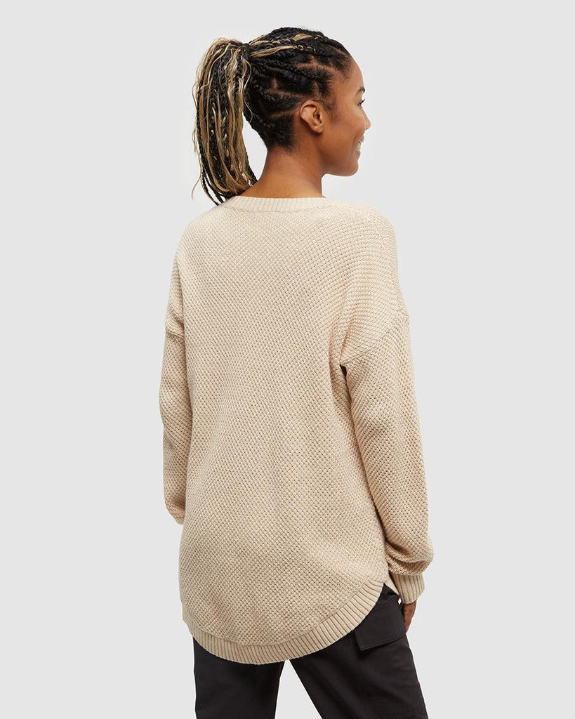 Tentree Broughton Sweater In Warm Oak Heather-The Trendy Walrus