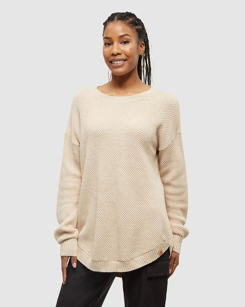 Tentree Broughton Sweater In Warm Oak Heather-The Trendy Walrus