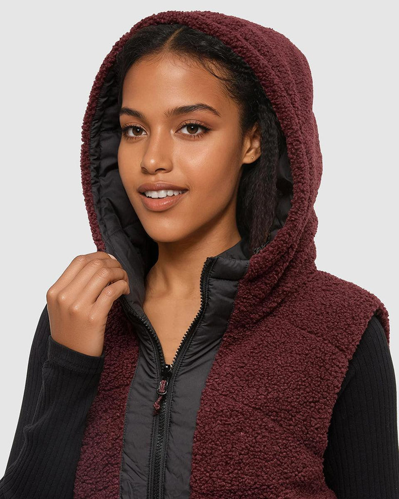 Tentree Collins Vest In Deep Burgundy / Meteorite Black-The Trendy Walrus