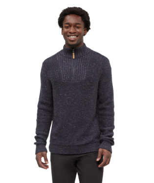 Tentree Conrad Sweater In Midnight Blue Nep-The Trendy Walrus