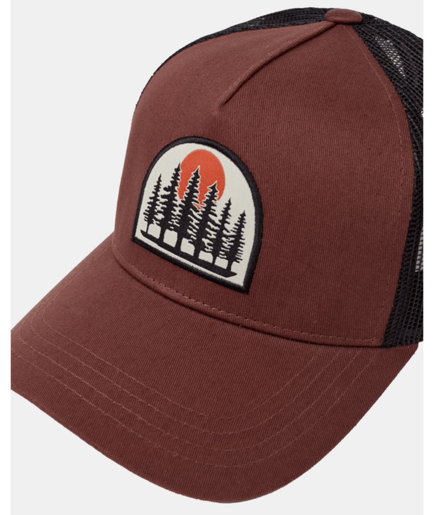 Tentree Crest Altitude Hat In Deep Mahogany/Vintage White-The Trendy Walrus