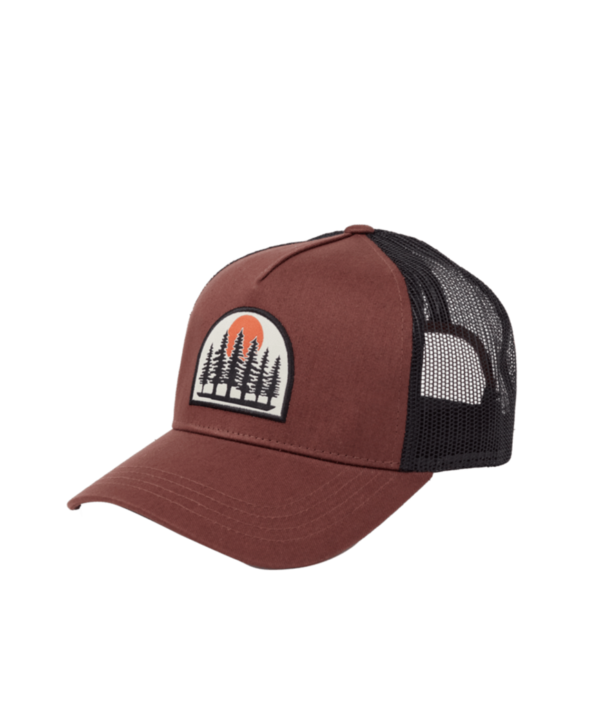 Tentree Crest Altitude Hat In Deep Mahogany/Vintage White-The Trendy Walrus