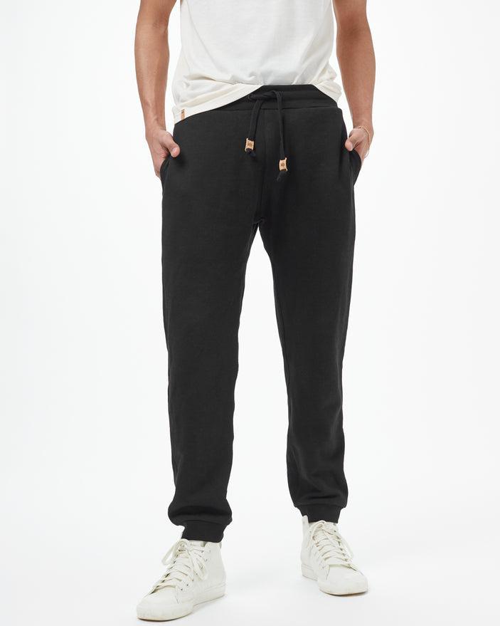 Tentree Fleece Atlas Sweatpants in Meteorite Black-The Trendy Walrus