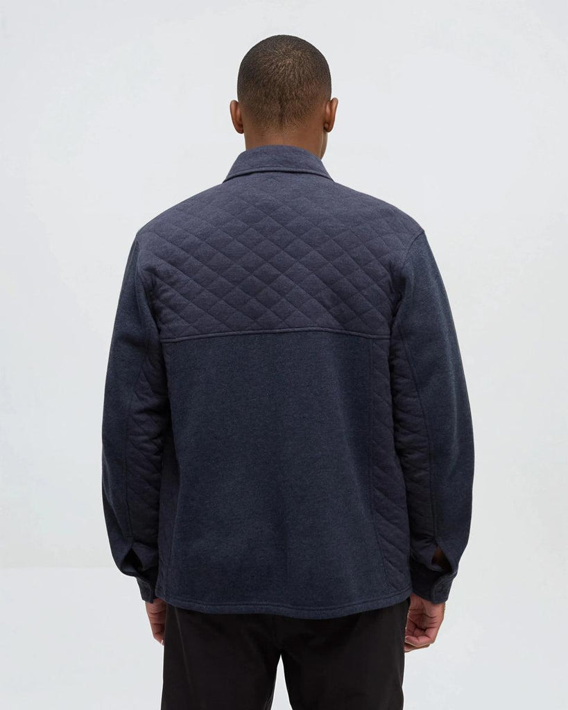 Tentree Helmcken Shacket In Midnight Blue Heather-The Trendy Walrus
