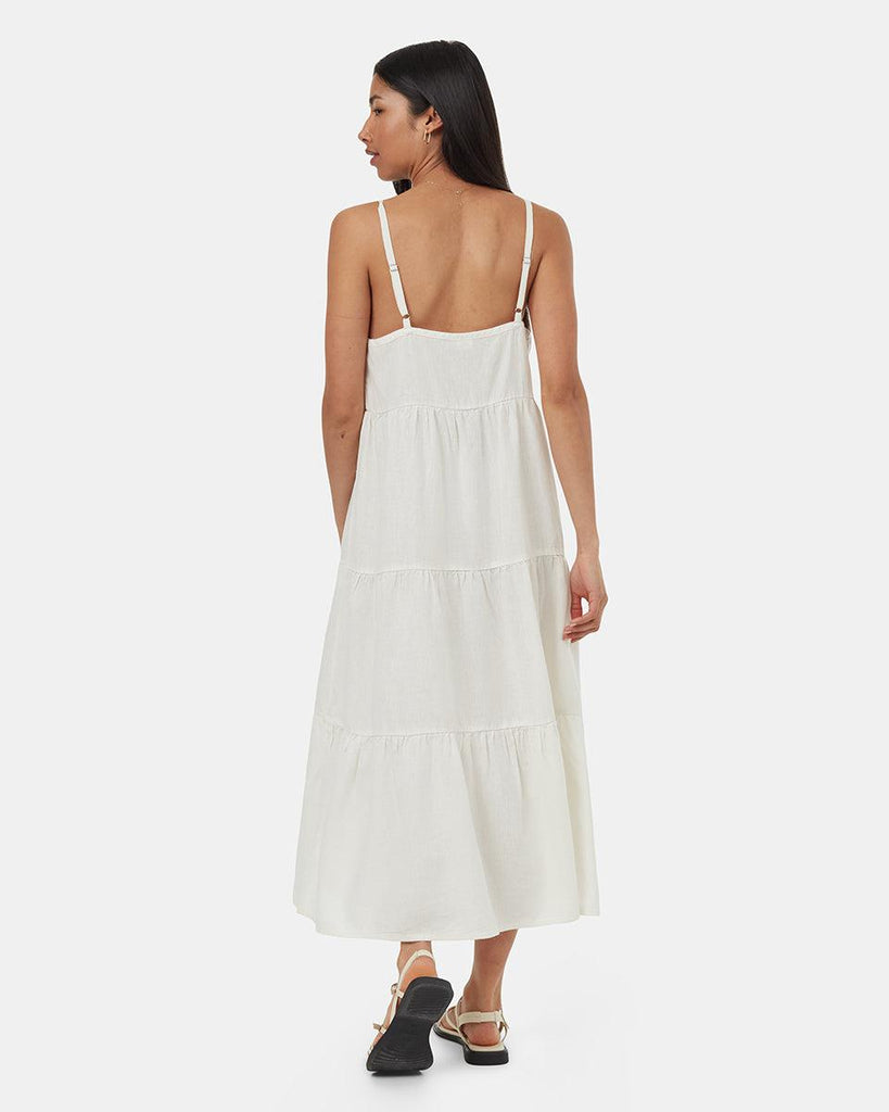 Tentree Hemp Tiered Cami Dress In Undyed-The Trendy Walrus