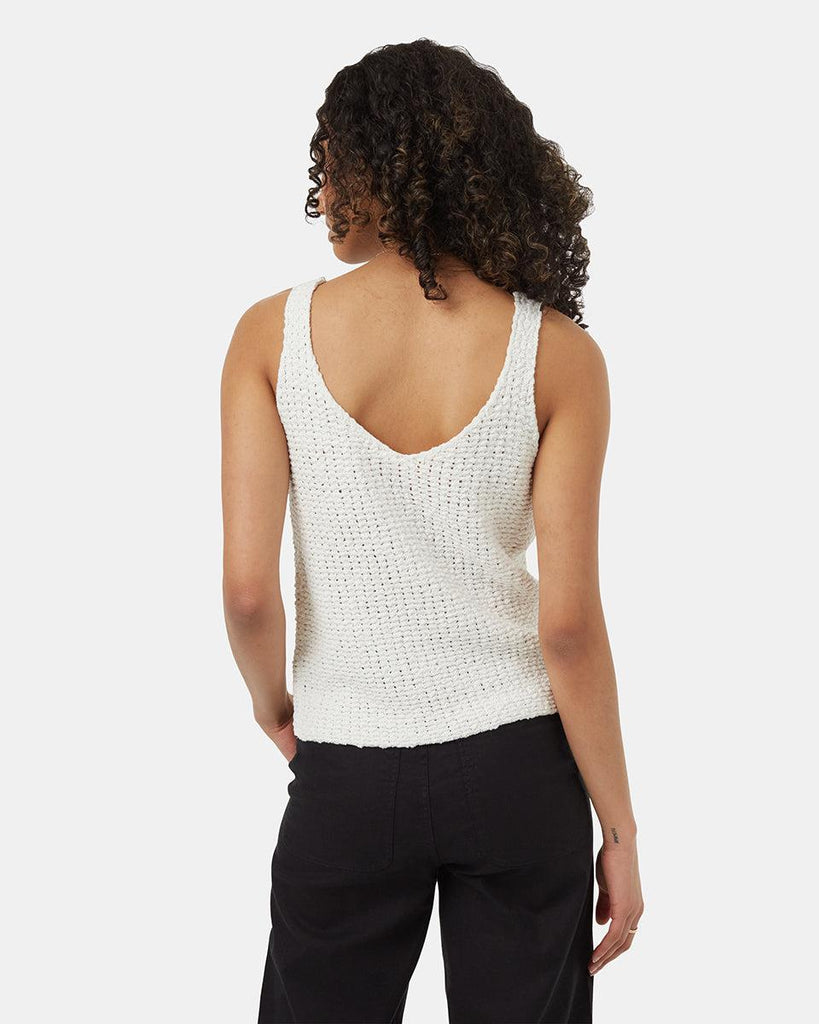 Tentree Highline Boucle Sweater Tank In Vintage White-The Trendy Walrus
