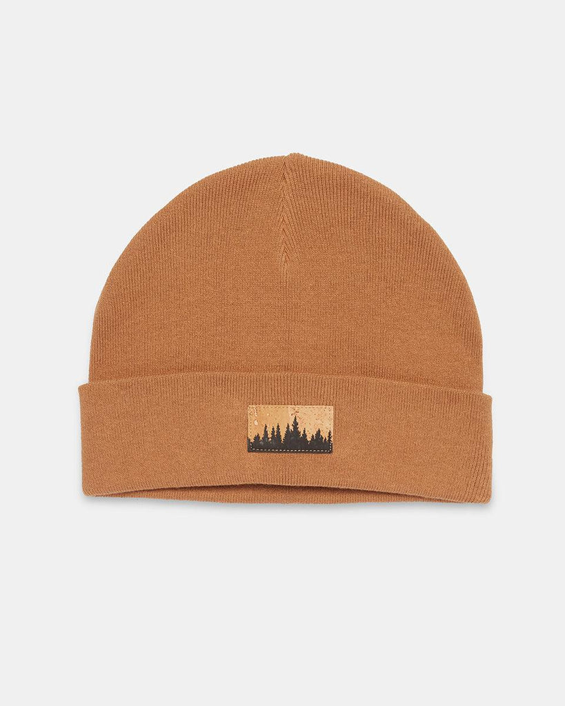 Tentree Juniper Cork Patch Beanie In Camel/Cork Patch-The Trendy Walrus