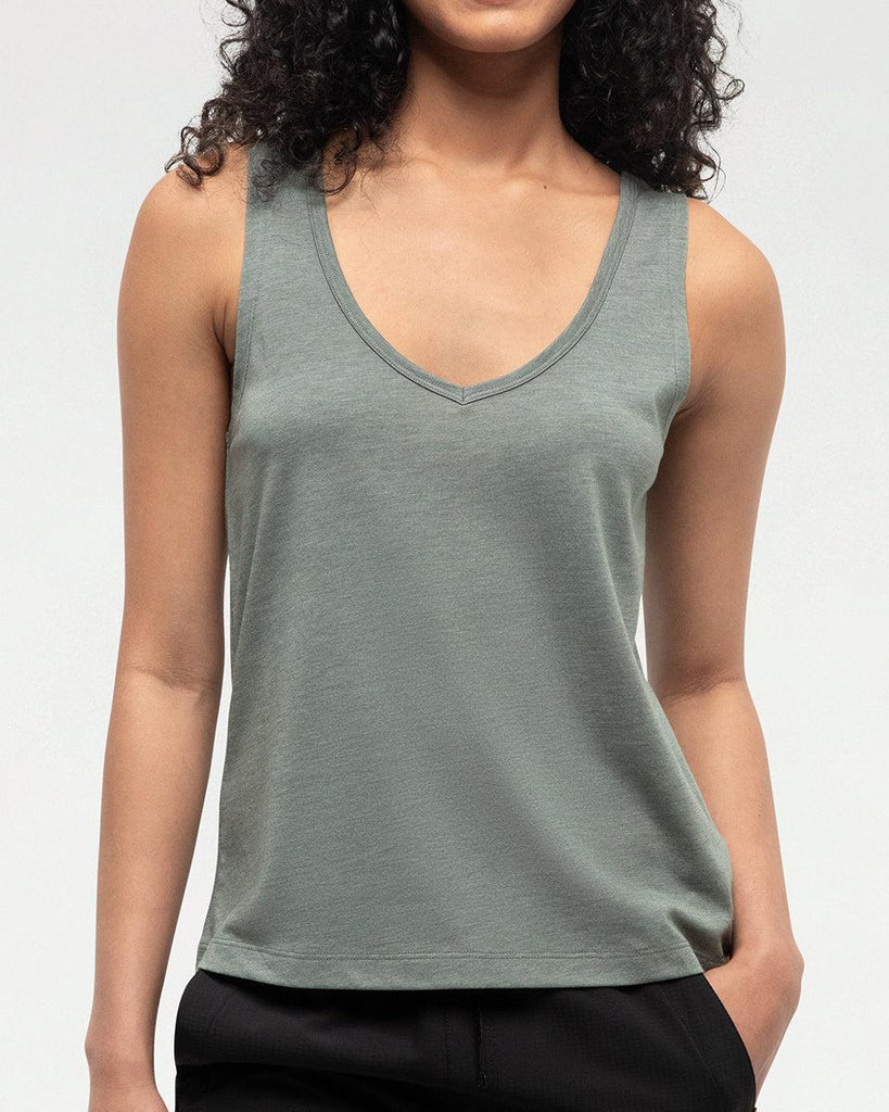 Tentree Kinney Tank In Agave Green Heather-The Trendy Walrus