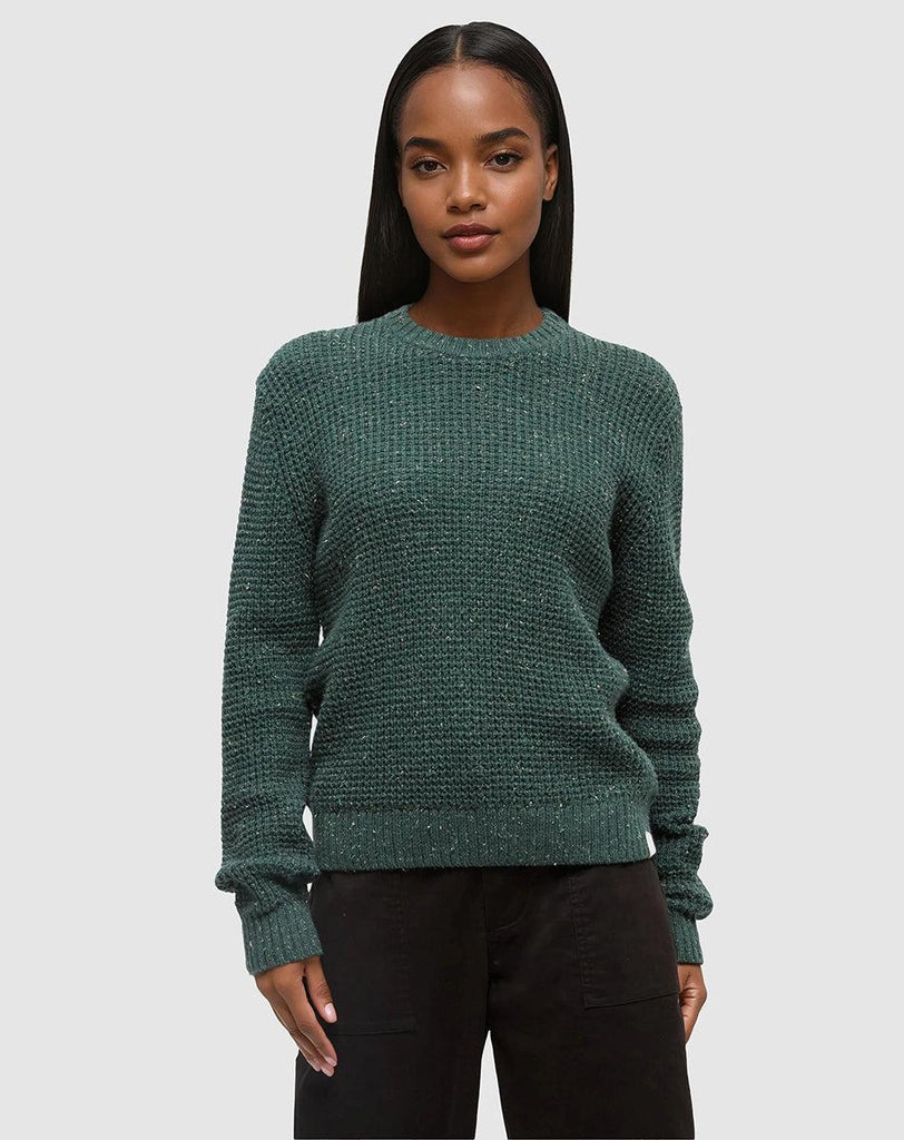 Tentree Morrell Sweater In Forest Pine Nep-The Trendy Walrus