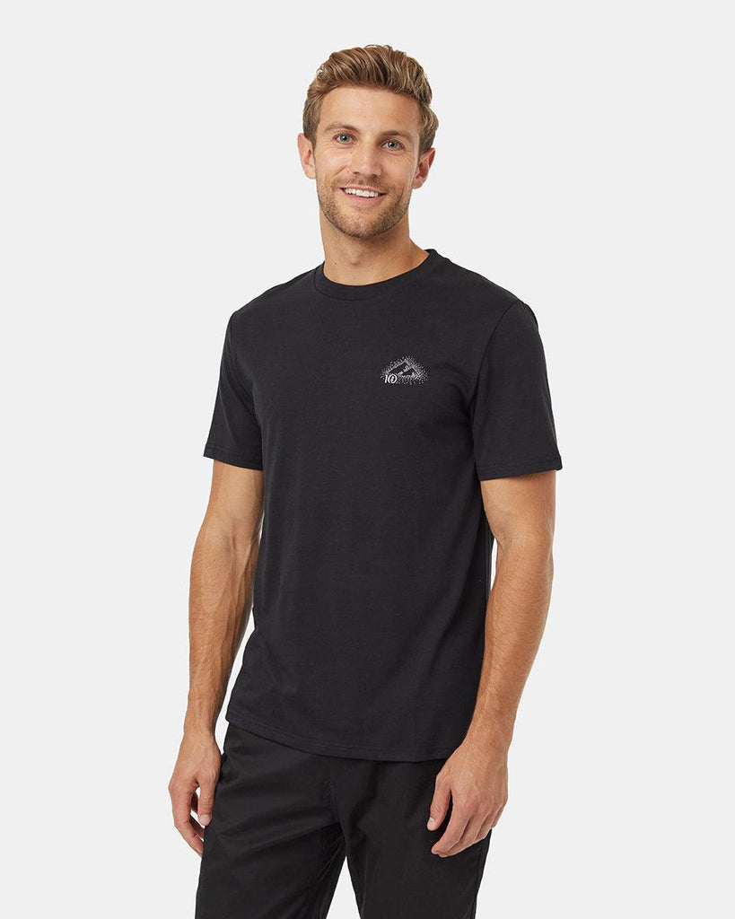 Tentree Mountain Crest T-Shirt In Meteorite Black/Stone Grey-The Trendy Walrus