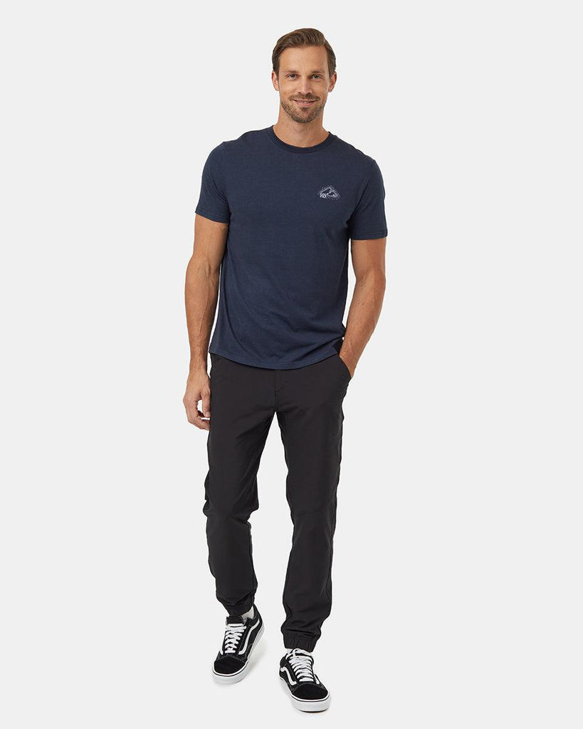 Tentree Mountain Crest T-Shirt In Midnight Blue/Quarry-The Trendy Walrus