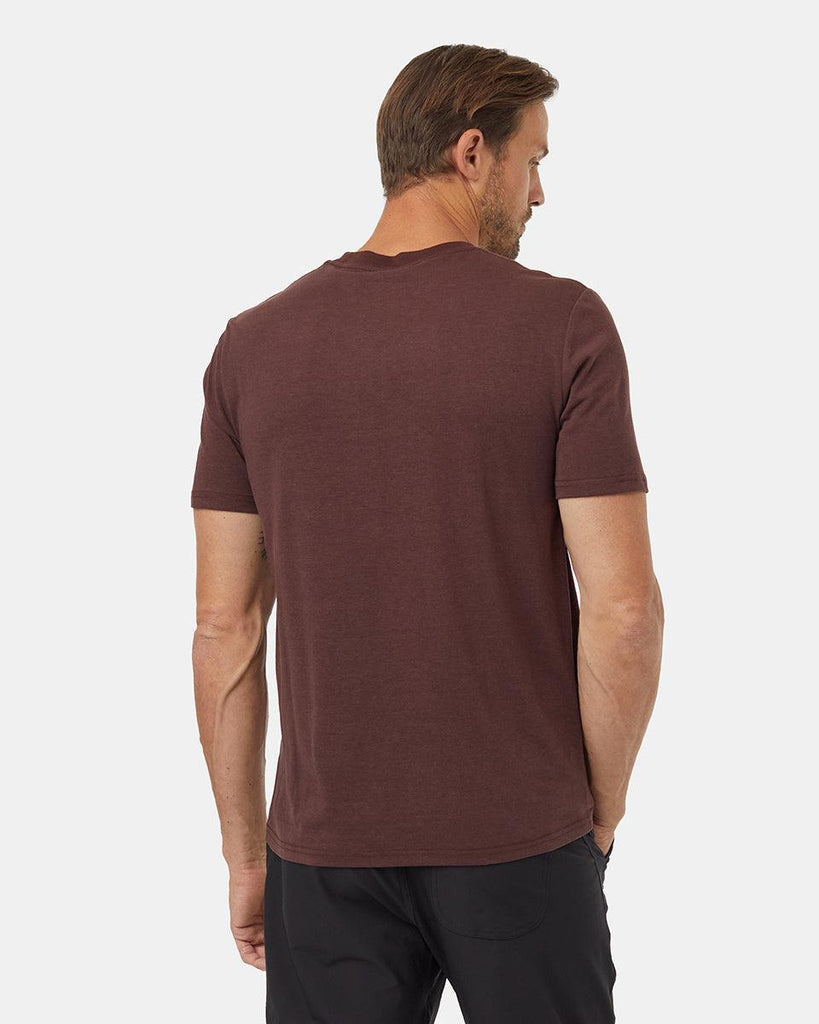 Tentree Pine Trio T-Shirt In Deep Mahogany/ Black Bean-The Trendy Walrus