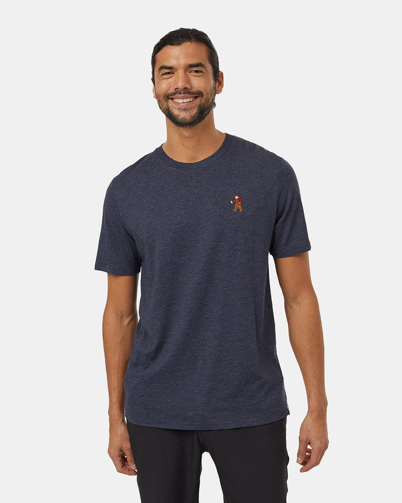 Tentree Sasqatch T-Shirt In Midnight Blue Heather/Lumberjack-The Trendy Walrus