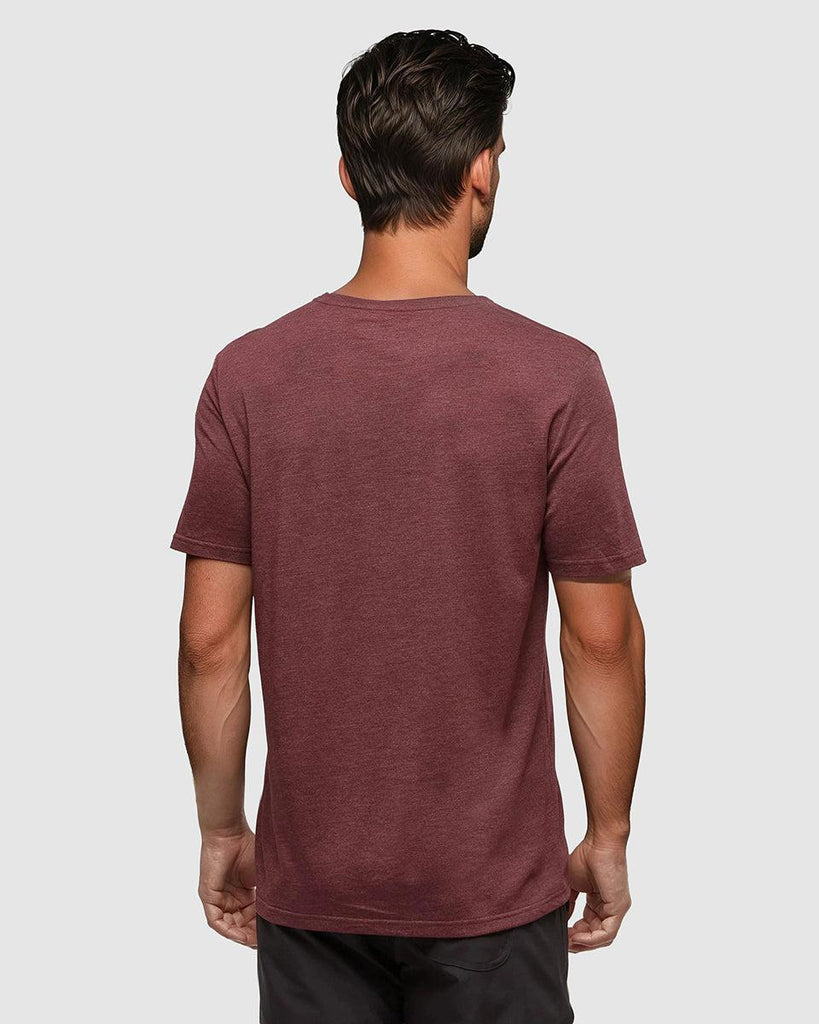 Tentree Sasquatch T-shirt In Deep Burgundy Heather/ Lumberjack-The Trendy Walrus