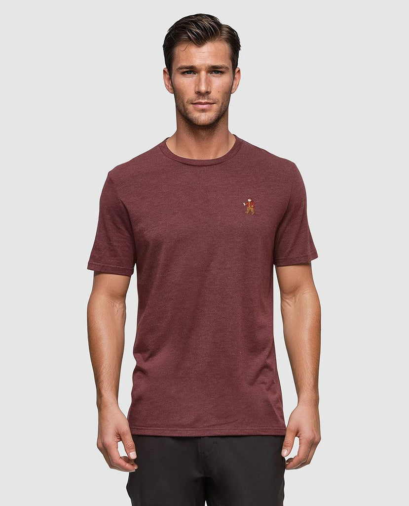 Tentree Sasquatch T-shirt In Deep Burgundy Heather/ Lumberjack-The Trendy Walrus
