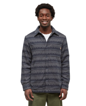 Tentree Selway Jacket In Midnight Blue /Geo Tile-The Trendy Walrus