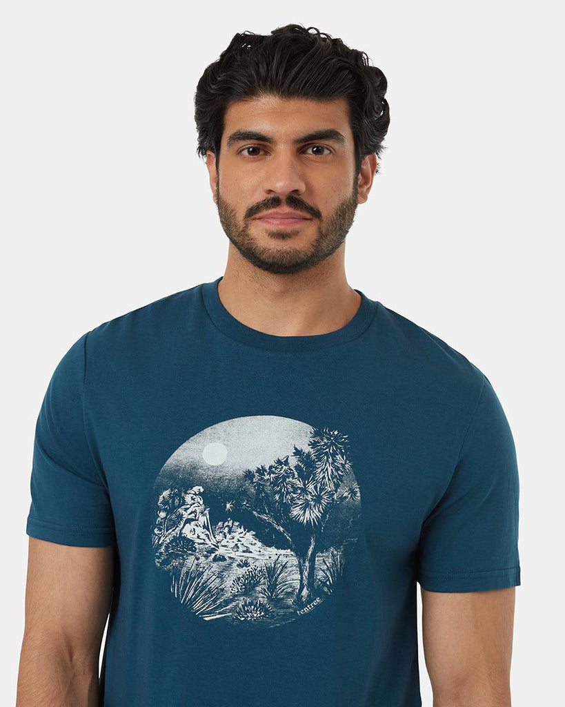 Tentree Sketched Portal T-shirt In Legion Blue/Vintage White-The Trendy Walrus