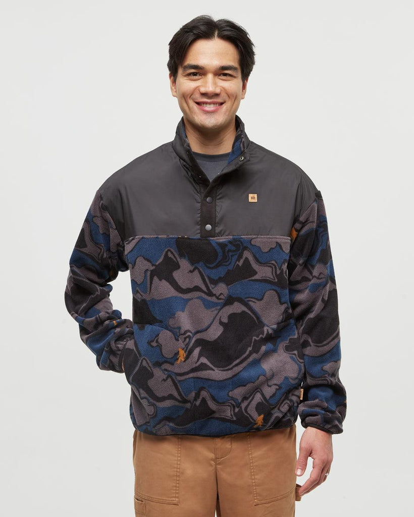 Tentree Stave 1/4 Snap In Mountain Sasquatch/ Meteorite Black-The Trendy Walrus