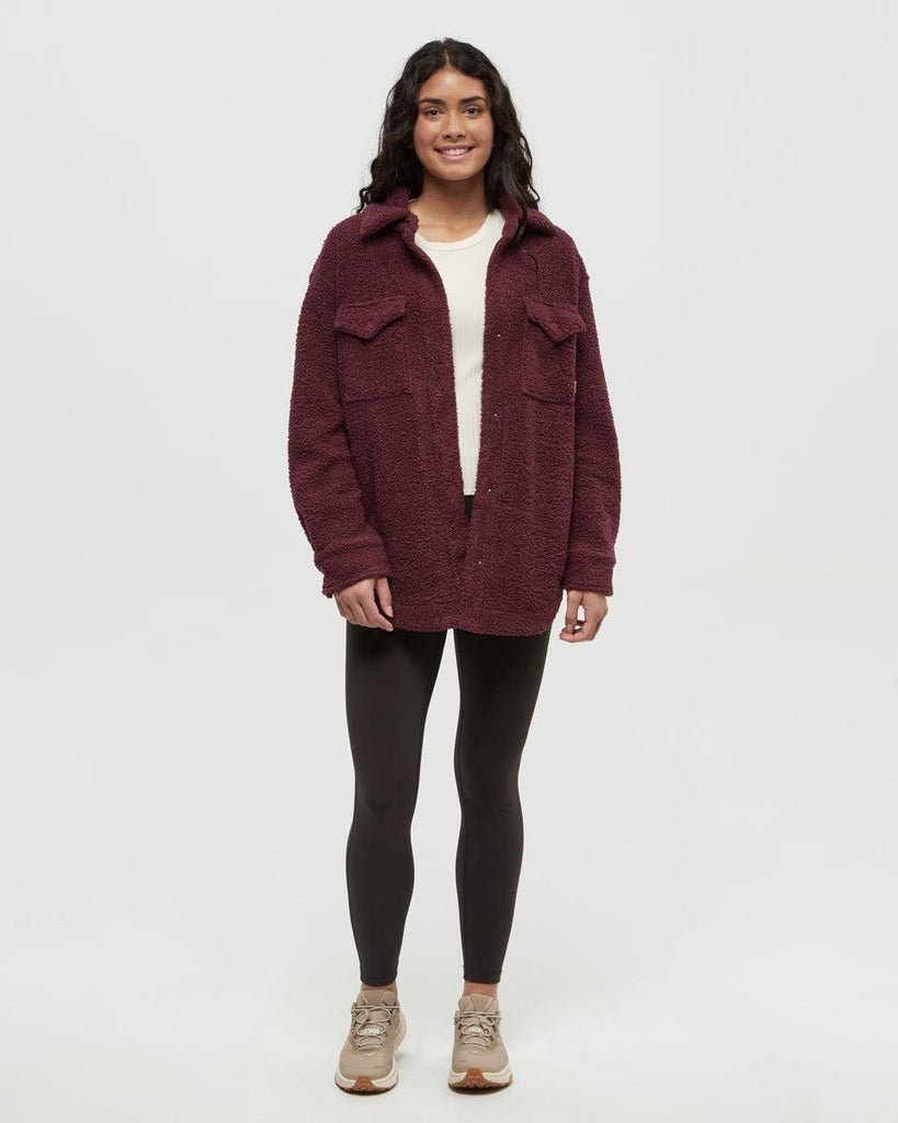 Tentree Sunday Jacket In Deep Burgundy-The Trendy Walrus