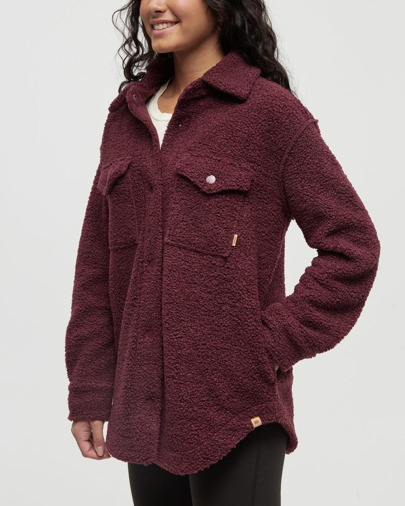 Tentree Sunday Jacket In Deep Burgundy-The Trendy Walrus