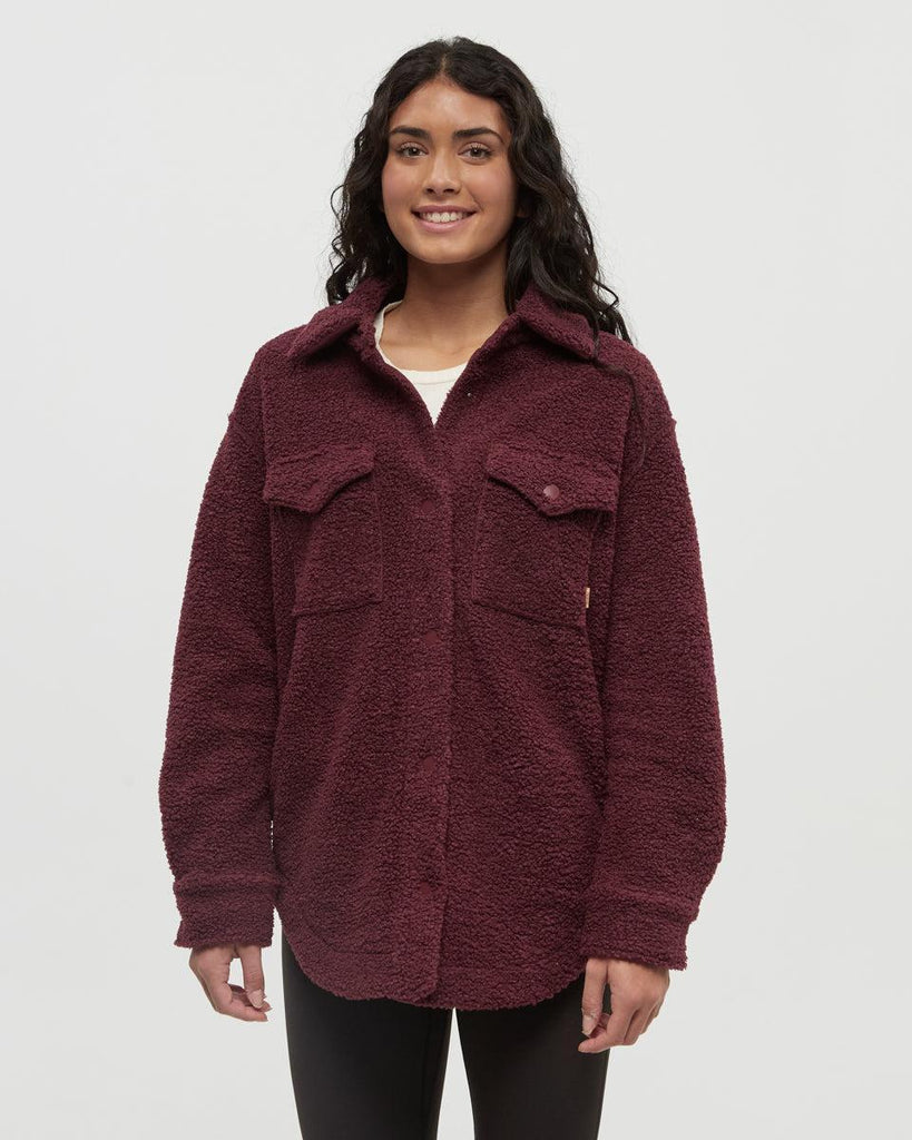 Tentree Sunday Jacket In Deep Burgundy-The Trendy Walrus