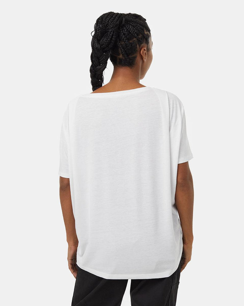 Tentree TreeBlend High Low T-Shirt In White-The Trendy Walrus