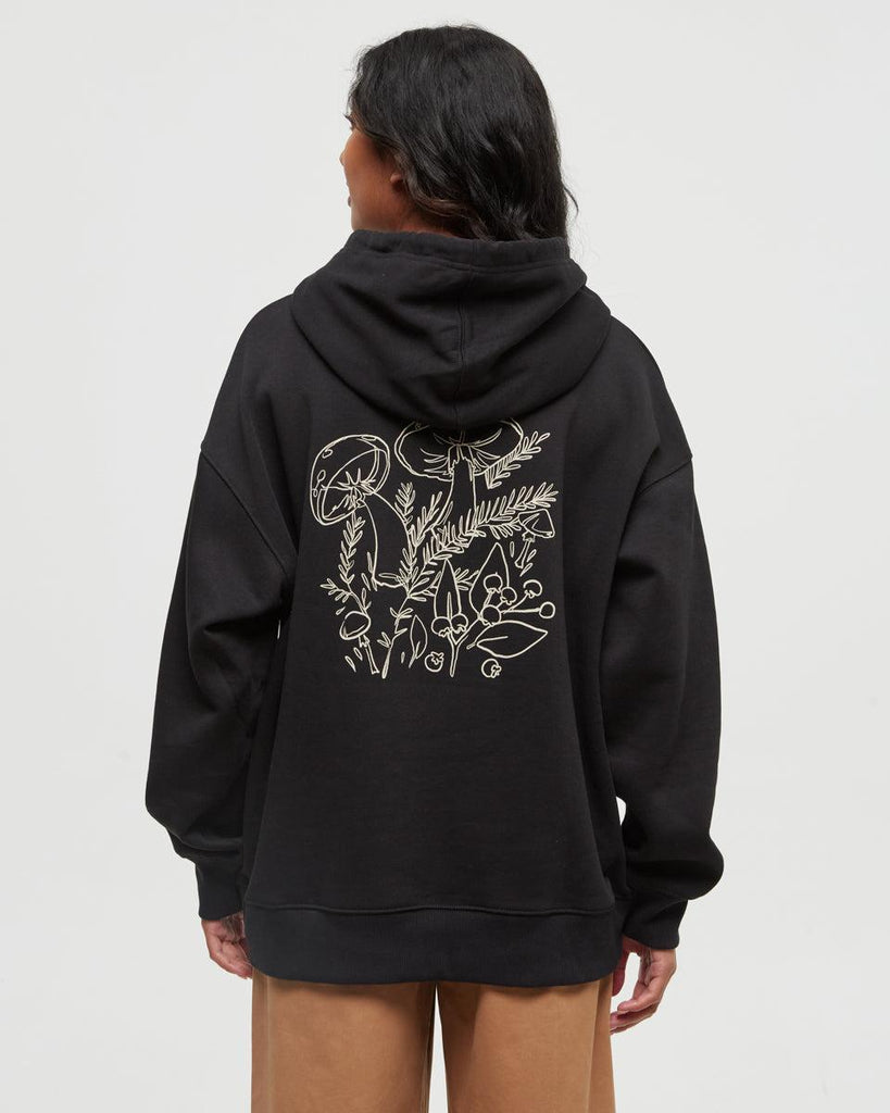 Tentree Understory Oversized Hoodie In Meteorite Black / Warm Oak-The Trendy Walrus