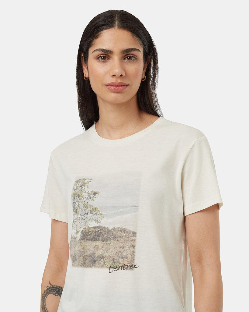 Tentree Vintage Photo T-shirt In Undyed/Ocean View-The Trendy Walrus