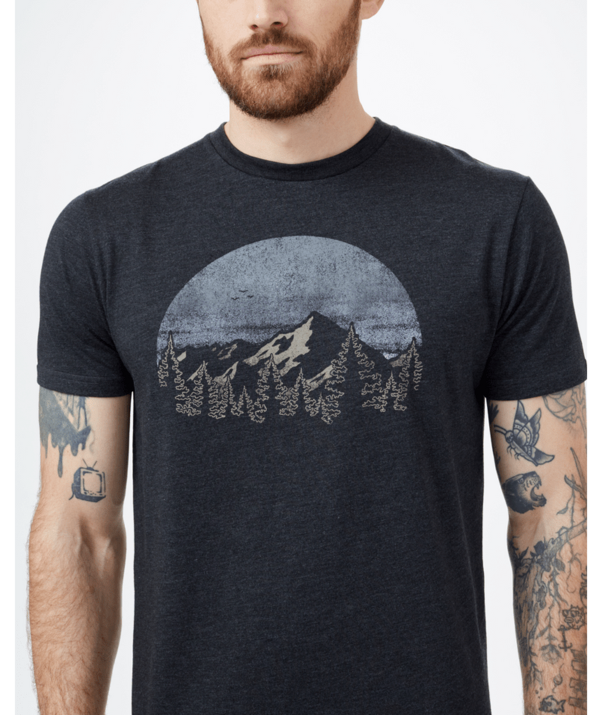 Tentree Vintage Sunset T-Shirt In Meteorite Black Heather-The Trendy Walrus