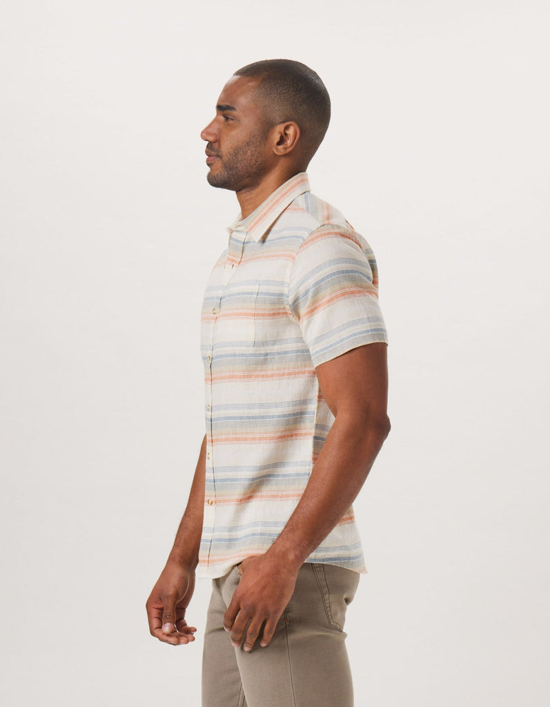 The Normal Brand - Freshwater S/S Button Up - Sherbet Stripe