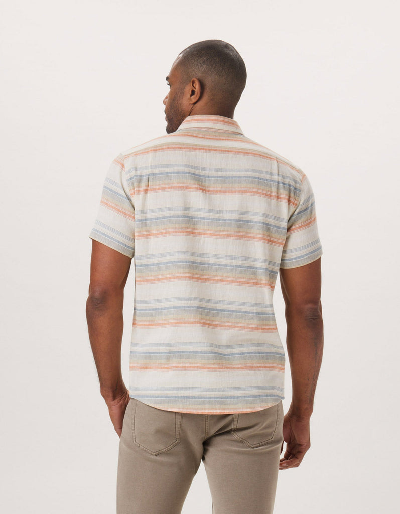 The Normal Brand Fresh Water Button-Up Shirt In Canyon Stripe-The Trendy Walrus