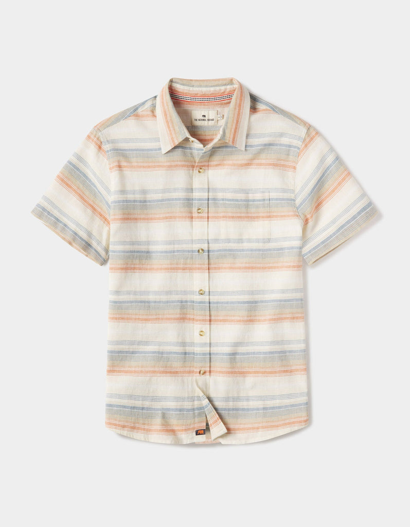 The Normal Brand Fresh Water Button-Up Shirt In Canyon Stripe-The Trendy Walrus
