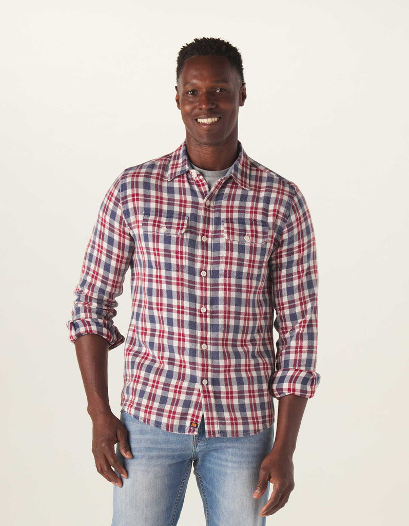 The Normal Brand Mountail Overshirt - White Plaid-The Trendy Walrus