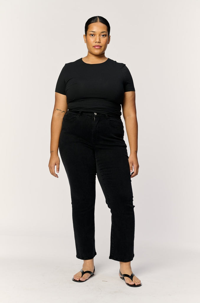 Warp + Weft ASE Plus Stretch Jeans In Jet Black-The Trendy Walrus