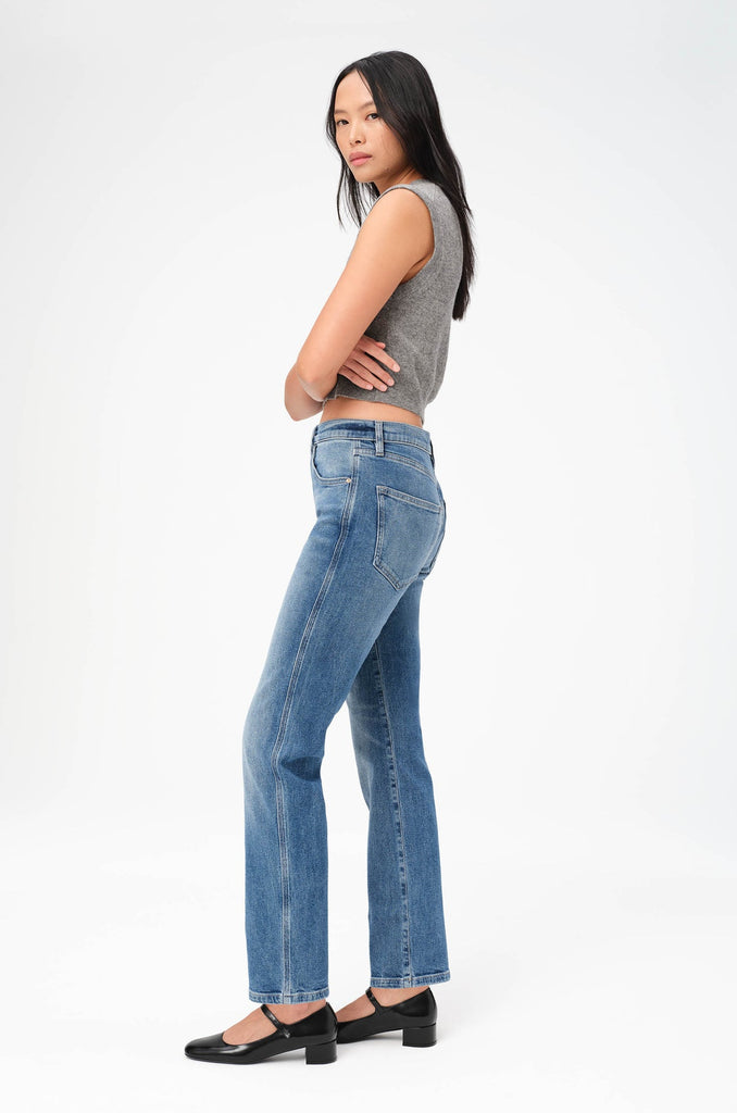 Warp + Weft BZE Vintage Straight Leg Jeans In High Road-The Trendy Walrus