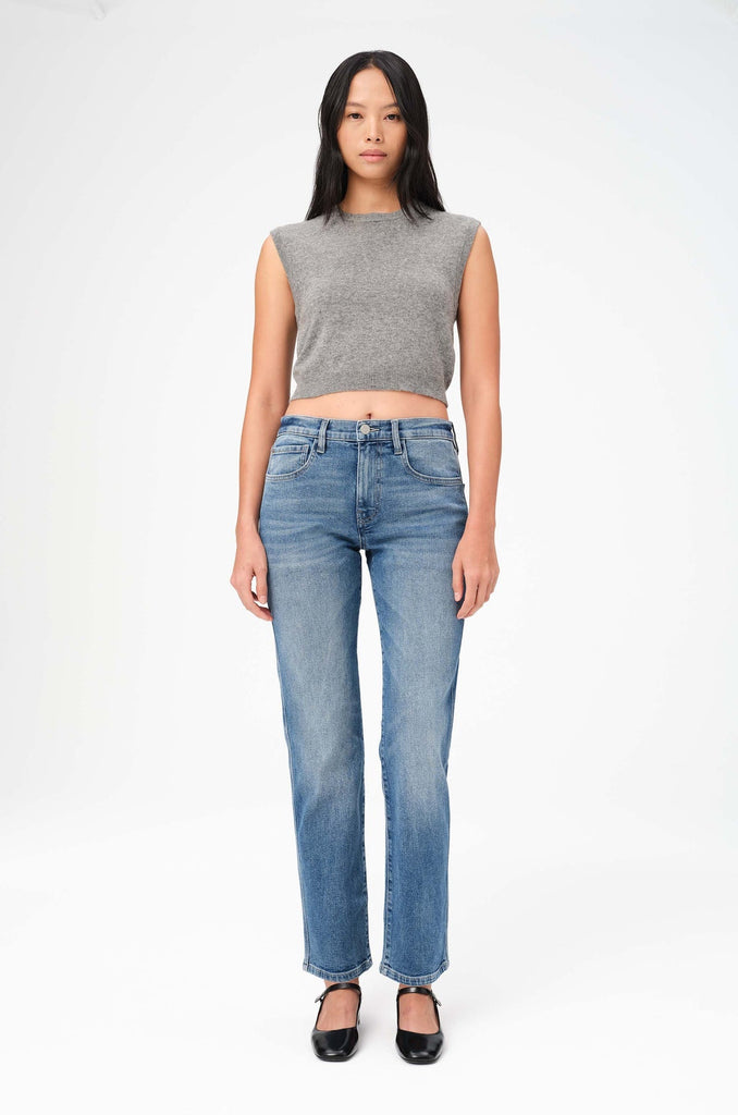 Warp + Weft BZE Vintage Straight Leg Jeans In High Road-The Trendy Walrus