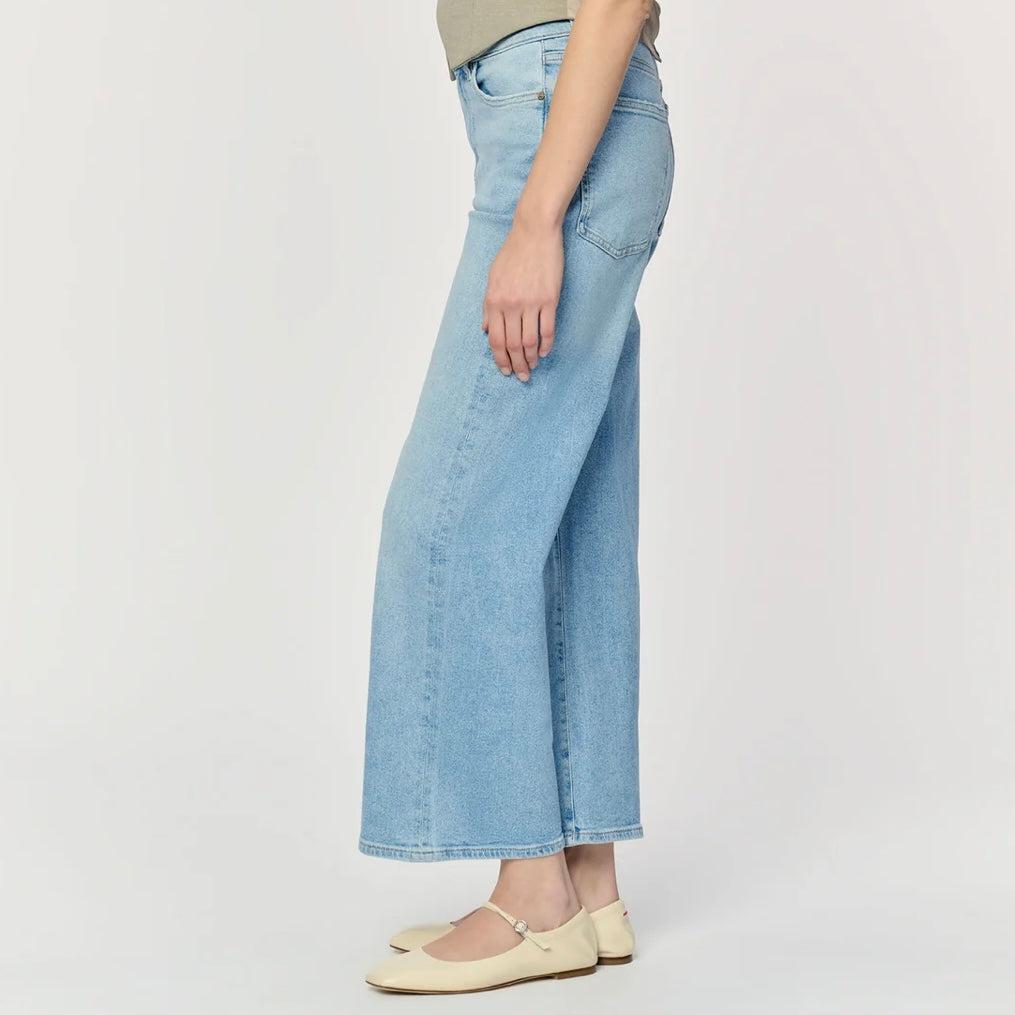 Warp + Weft Icon Cropped Wide Leg Denim In Last summer-The Trendy Walrus