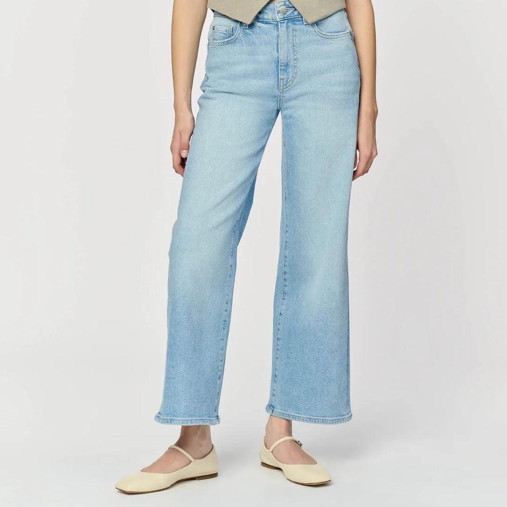 Warp + Weft Icon Cropped Wide Leg Denim In Last summer-The Trendy Walrus