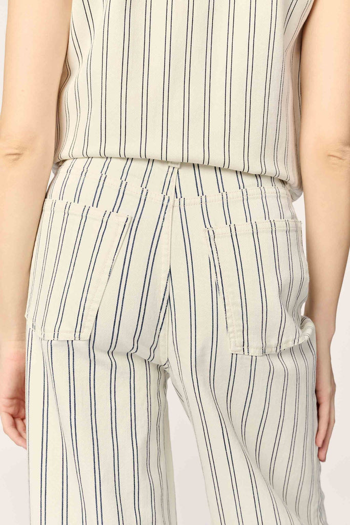 Warp + Weft NCE Relaxed Wide Leg In Striped Cloud-The Trendy Walrus
