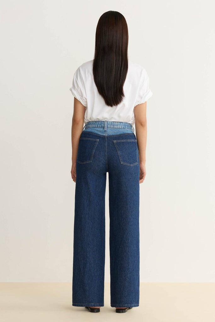 Warp + Weft NCE Wide Leg Jeans In All Mixed Up-The Trendy Walrus