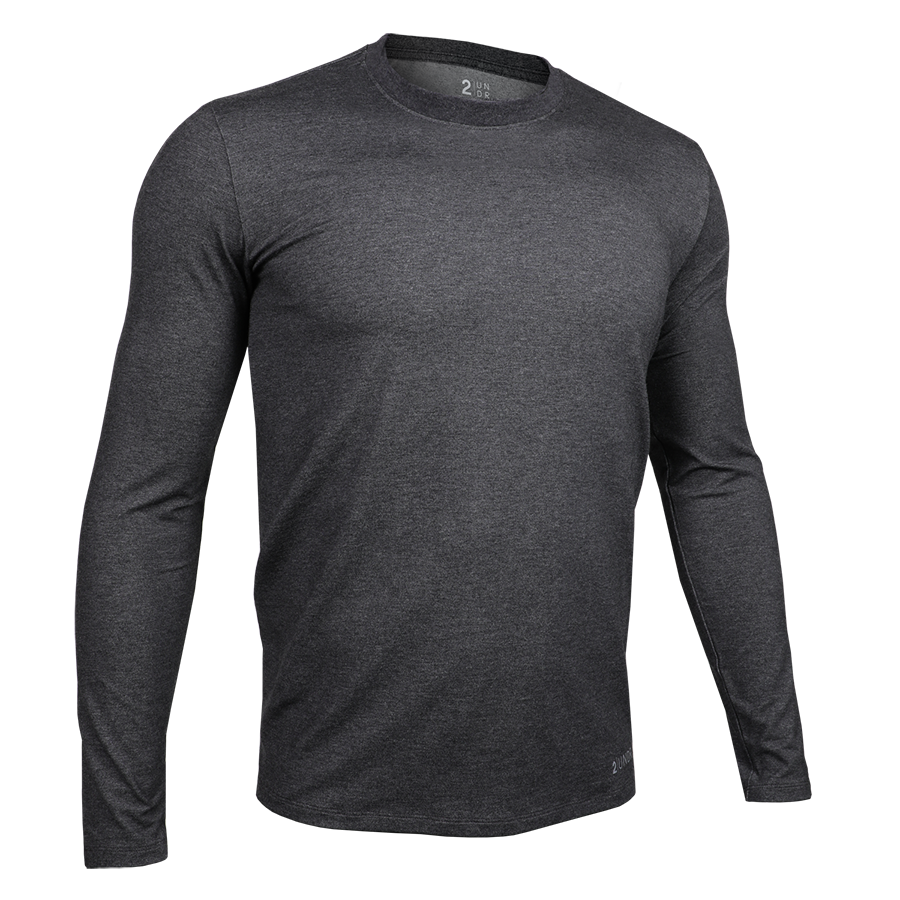 2UNDR Long Sleeve Crew In Charcoal-The Trendy Walrus