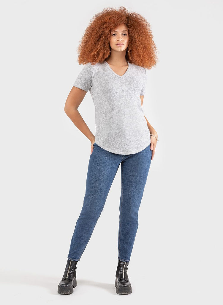 Dex Mom Jeans in Mid Blue-The Trendy Walrus