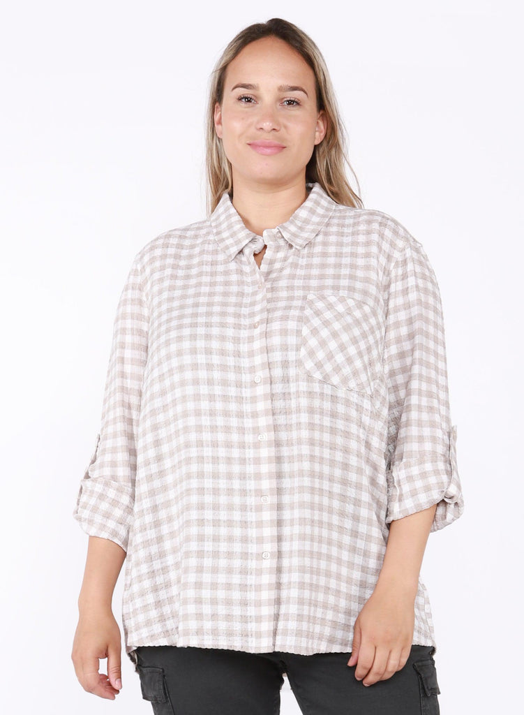 Dex Plus Button Front Plaid Shirt-The Trendy Walrus
