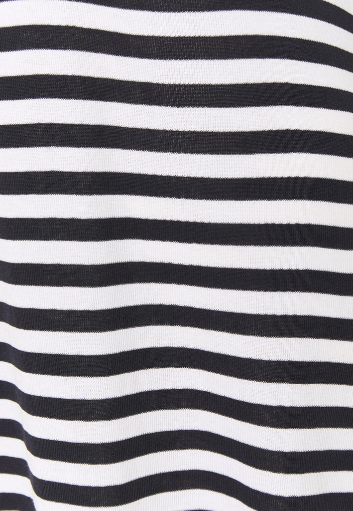Esprit 3/4 Sleeve Organic Cotton Striped Dress in White & Navy-The Trendy Walrus