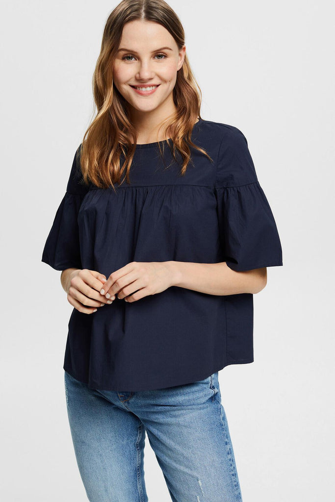 Esprit Easy Care Blouse in Navy-The Trendy Walrus